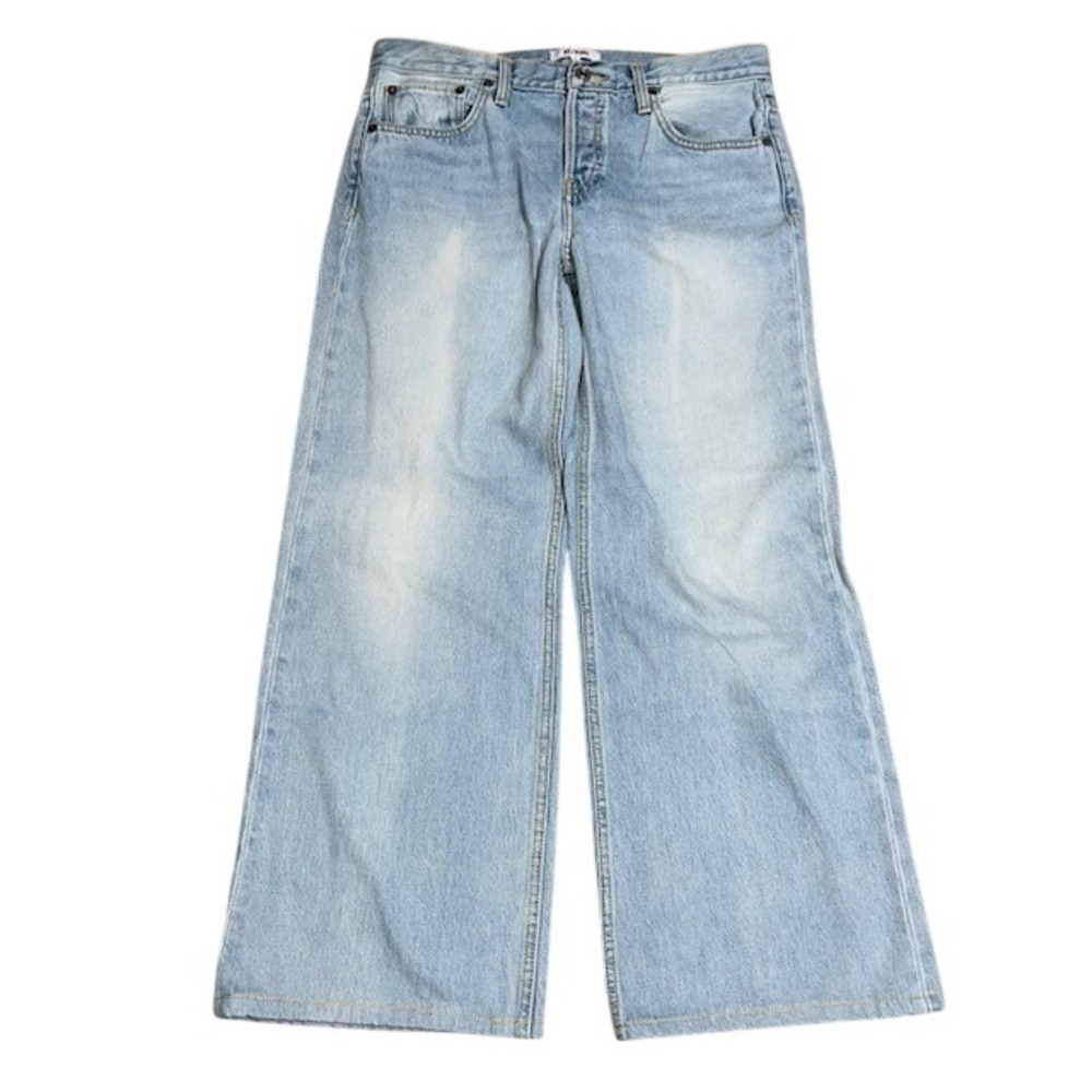 RE/DONE Mid‎ Rise Wide Leg Jeans Mojave Light Wash Blue 28 - Picture 2 of 8
